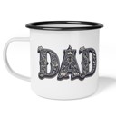  Western Dad Enamel Mug with Vintage Cowboy Style Font