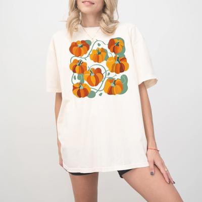 Abstract Pumpkins Comfort Colors T-shirt, Fall Artistic Seasonal Outfit