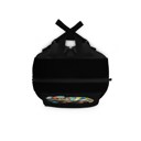  Bearded Dragon Colorful Backpack, Bold Black Lizard Print Bag for School Travel & Everyday