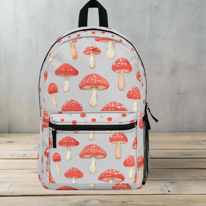 Mushrooms & Polka Dots Cottagecore Backpack