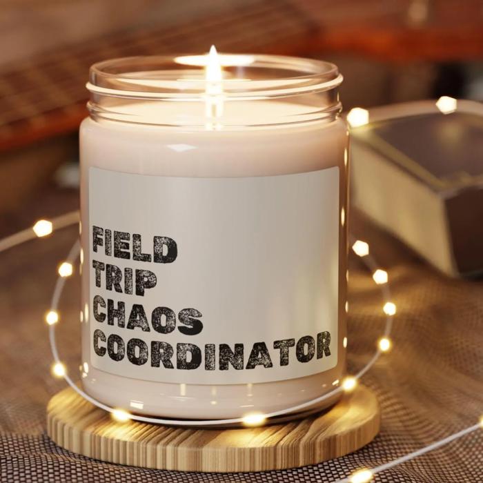 Field Trip Chaos Coordinator Candle, Funny PTA Volunteer Gift