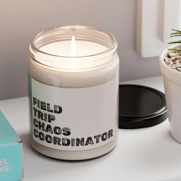Field Trip Chaos Coordinator Candle, Funny PTA Volunteer Gift