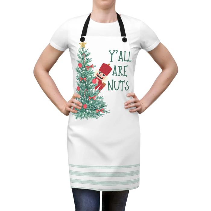 Funny Nutcracker Apron, Christmas Kitchen Gift for Him or Her