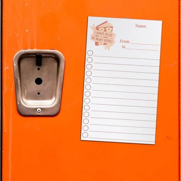Dry Erase Reading Log Fridge Magnet, Custom Book Tracker Magnet