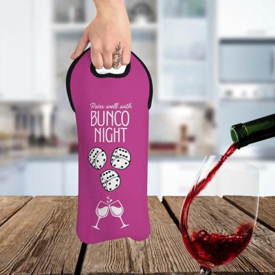 Funny Bunco Night Wine Tote Bag, Gift for Bunko Players, 4 Color Choices