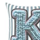  Custom Initial Letter Faux Knit Pillow, Cute Monogram Dorm Room Decor