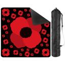  Red Poppies Mahjong Dominoes or Bunco Table Mat, Game Mat Gift for Tile or Dice Game Players