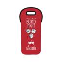 Red Funny Bunco Night Wine Tote Bag, Gift for Bunko Players, 4 Color Choices