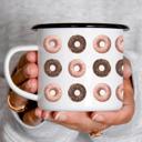  Donut Lovers Cute Enameled Camp Mug