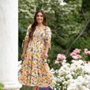 XXL Madeline Smocked Bodice Dress Boho Floral Ruffle Maxi Dress