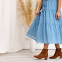  Amber Women Blue Midi Solid Dress