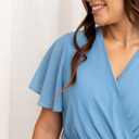  Amber Women Blue Midi Solid Dress