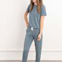 X-Small French Blue Cooling & Buttery Soft Modal Pajama Set – Lounge Jogger Set 