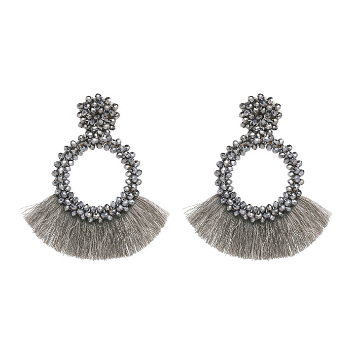 Boho Beaded Tassel Statement Earrings – Fringe Drop