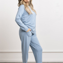 Small Blue Buttery Soft & Cooling Modal Pajama Set: Women Lounge Wear