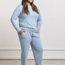 XL Blue Buttery Soft & Cooling Modal Pajama Set: Women Lounge Wear