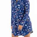Medium Cooling Modal Long Sleeve Nightshirt | Woodland Night Print | Breathable & Soft