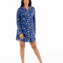  Cooling Modal Long Sleeve Nightshirt | Woodland Night Print | Breathable & Soft