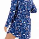  Cooling Modal Long Sleeve Nightshirt | Woodland Night Print | Breathable & Soft