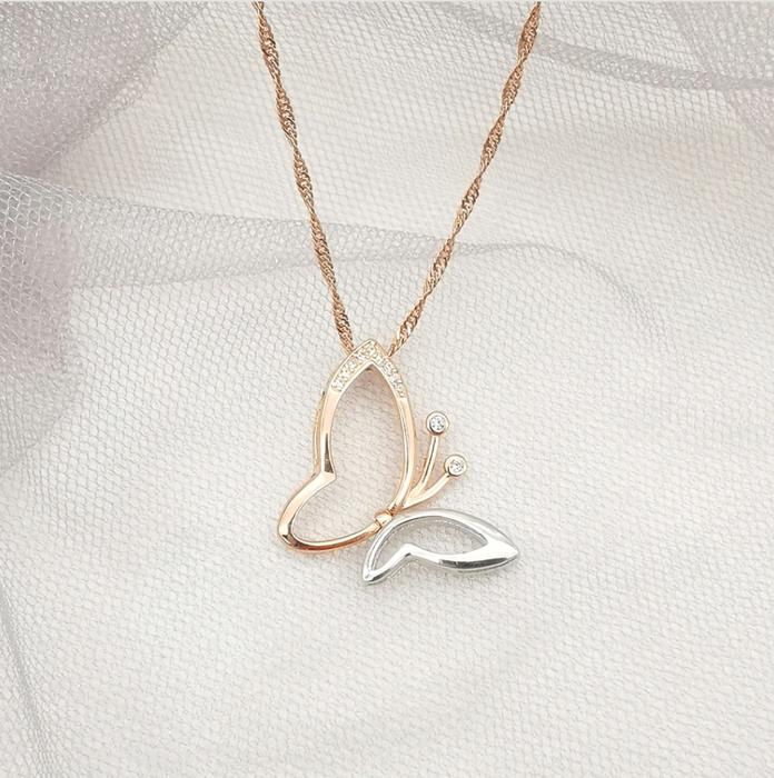 Butterfly Necklace,14K Gold Butterfly Necklace, Minimalist Butterfly Necklace, The Best Gift for Mother, Bridesmaid Gift