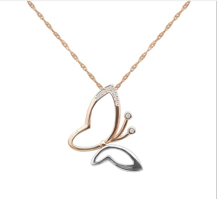 Butterfly Necklace,14K Gold Butterfly Necklace, Minimalist Butterfly Necklace, The Best Gift for Mother, Bridesmaid Gift