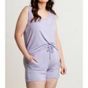 Large lavender Cooling Modal Tank & Shorts Pajama Set | Soft Summer Sleepwear Women (XS-3XL)