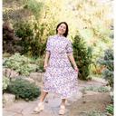  Chloe Women Smocked Floral Midi Dress SALE