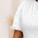  Myla White Midi Lace Women Dress Party Dress, Prom Dress, Wedding Dress, Pregnancy, White Dress