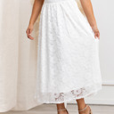  Myla White Midi Lace Women Dress Party Dress, Prom Dress, Wedding Dress, Pregnancy, White Dress