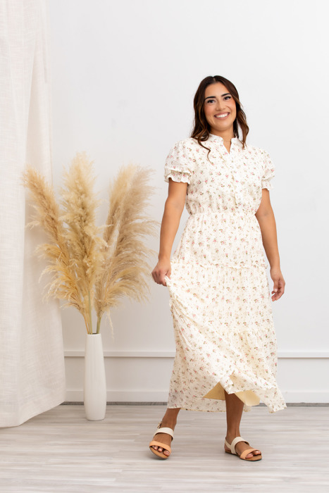 Liana Floral Women Cotton Maxi Dress 