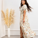 XL Naomi Floral Split Maxi Women Dress