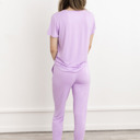  Bamboo Pajama Set – Soft T-Shirt & Jogger Sleepwear for Women, Lightweight Cozy Loungewear, Hot Sleeper PJs