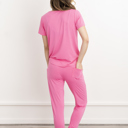  Bamboo Pajama Set – Soft T-Shirt & Jogger Sleepwear for Women, Lightweight Cozy Loungewear, Hot Sleeper PJs