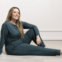 XL Green Buttery Soft & Cooling Modal Pajama Set: Women Lounge Wear