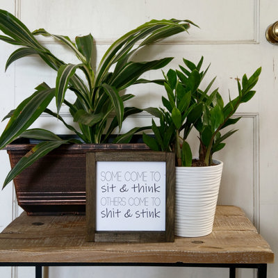 Some Come to Sit and Think - Mini Sign
