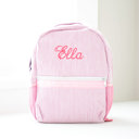 Pink Personalized Baby Backpacks, Monogrammed Toddler Backpacks, Seersucker Backpack, Preschool Book Bag, Personalized Baby Gifts