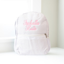 White Personalized Baby Backpacks, Monogrammed Toddler Backpacks, Seersucker Backpack, Preschool Book Bag, Personalized Baby Gifts