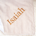 Taupe Taupe Personalized Baby Blankets, Monogrammed Seersucker Baby Blanket, Custom Baby Blanket, Monogram Nursery Blanket, Personalized Baby Gifts