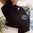  Monogrammed Sweatshirt, Embroidered Sweatshirt, Personalized Gift for Her, Custom Embroidery