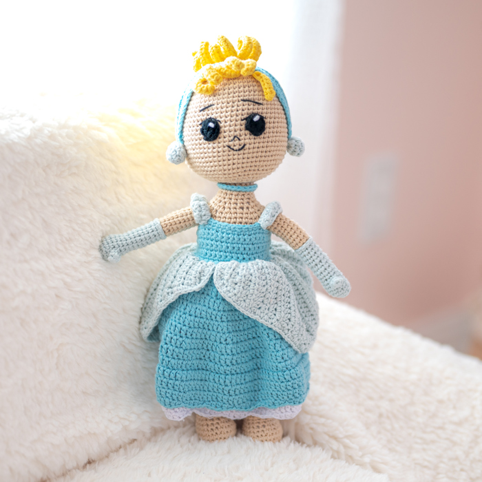 Crochet Princess Doll, Baby Gift for Girls, Crochet Doll, Crochet Stuffed Animal, Baby Shower Gift, Baby Girl Gift, Baby Doll, New Baby Gift