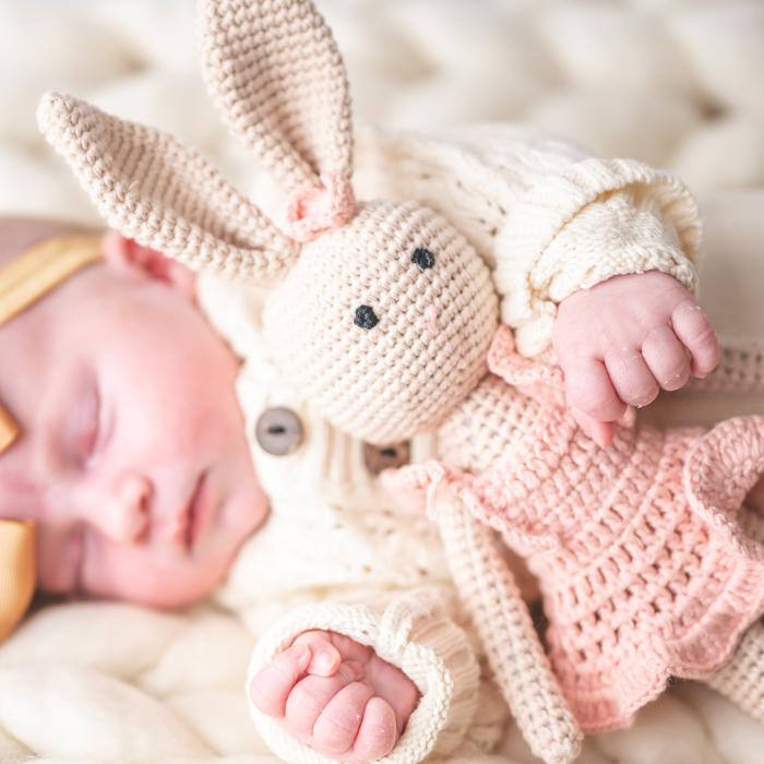 Crochet Bunny Doll, Crochet Animals, Crochet Doll, Crochet Stuffed Animal, Baby Gift for Girls, Baby Shower Gift, Baby Girl Gift
