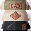  Father's Day Gift, Custom Dad Hats, PU Leather Patch Hats for Dad, Dad Gift for New Dads, Caps for Dad, Best Gift for Dads, New Dad Gift