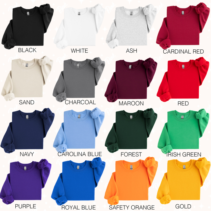 Custom Game Day Sweatshirt, Embroidered Sweatshirt with Glitter, Unisex Team Sweatshirt, Custom Embroidery Sweatshirt, Football Sweatshirt