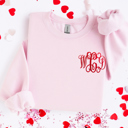 Medium Carolina Blue Monogrammed Sweatshirt, Embroidered Sweatshirt, Personalized Gift for Her, Custom Embroidery