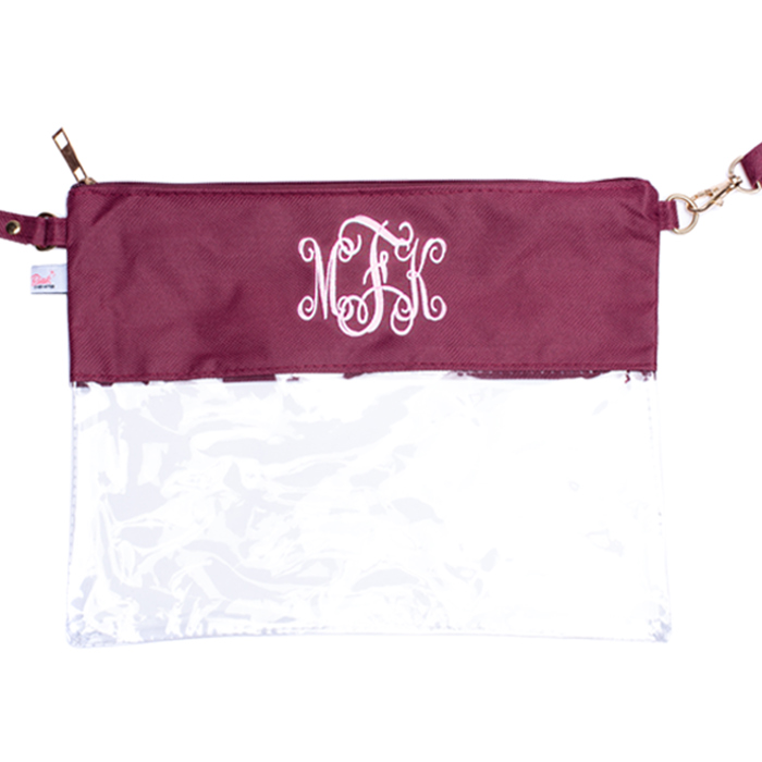 Monogrammed Clear Stadium Bags, Personalized Graduation Gift, Team Color Game Day Bag, Clear Game Day Bag, Concert Bag, Crossbody Bag
