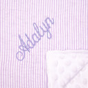 Purple Purple Personalized Baby Blankets, Monogrammed Seersucker Baby Blanket, Custom Baby Blanket, Monogram Nursery Blanket, Personalized Baby Gifts