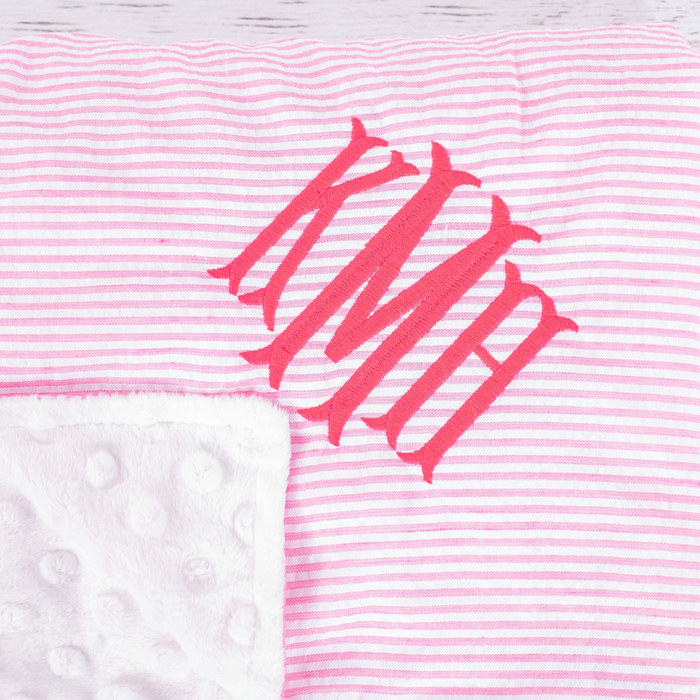 Personalized Baby Blankets, Monogrammed Seersucker Baby Blanket, Custom Baby Blanket, Monogram Nursery Blanket, Personalized Baby Gifts