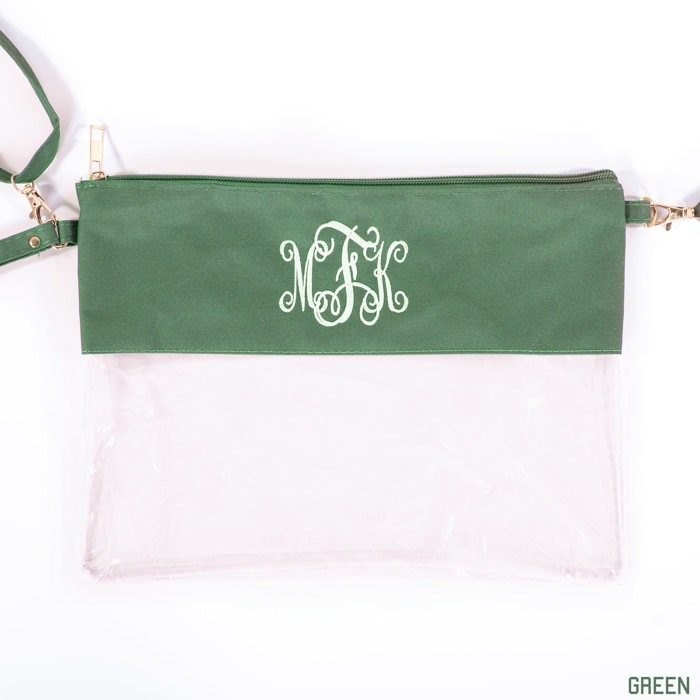 Monogrammed Clear Stadium Bags, Personalized Graduation Gift, Team Color Game Day Bag, Clear Game Day Bag, Concert Bag, Crossbody Bag