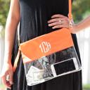  Monogrammed Clear Stadium Bags, Personalized Graduation Gift, Team Color Game Day Bag, Clear Game Day Bag, Concert Bag, Crossbody Bag