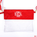 Red Monogrammed Clear Stadium Bags, Personalized Graduation Gift, Team Color Game Day Bag, Clear Game Day Bag, Concert Bag, Crossbody Bag